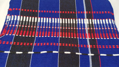 Large Thick Handwoven Black And Blue Naga Tribe Traditional Blanket,Ethnic Sofa Throw,Native Indian Cloth,Naga Tribe Shawl,Tribal Wall Decor