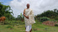 SRI Traditional Handspun/Handwoven Non-Violent Pure Raw Eri Silk Meditation Shawl,Peace Silk Scarf,Ethical Silk Tantrik Buddhist Prayer Wrap