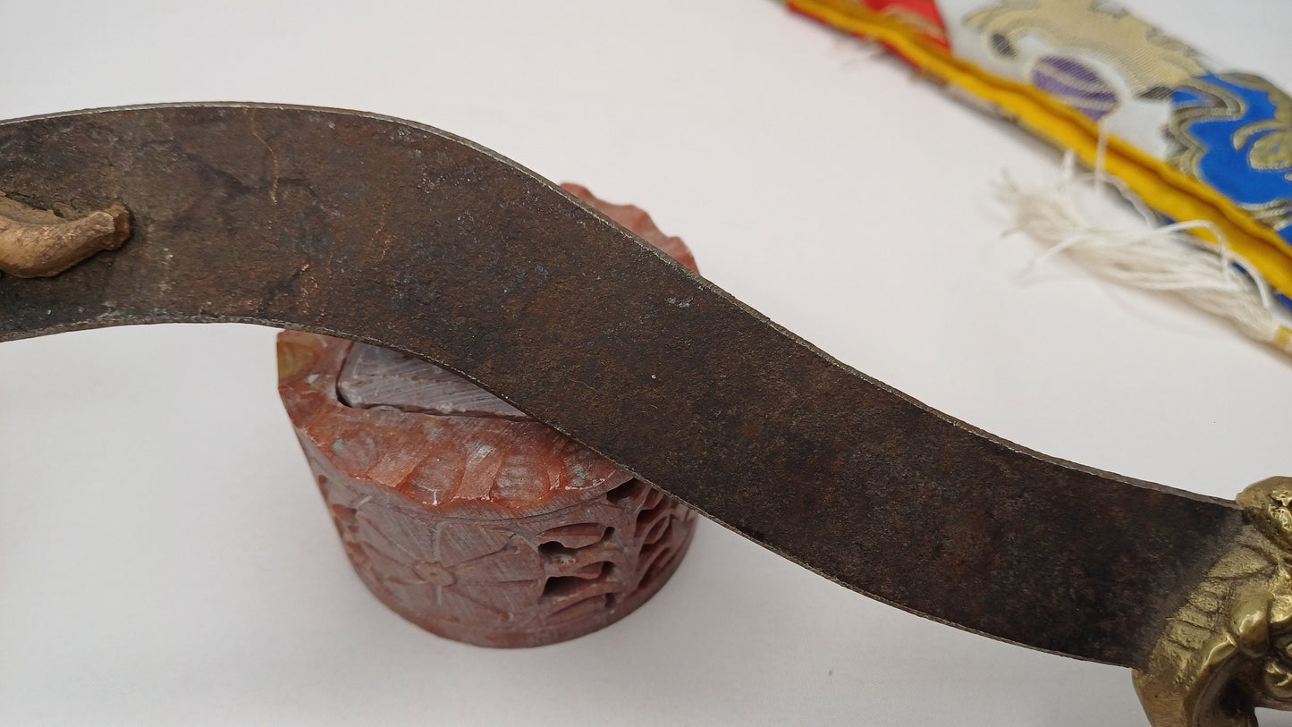 Antique Rare Buddhist Iron Wisdom Fire Ceremonial Vajra Kartika Sword,Sacred Buddhist Kartika Blade,Tantric Buddhist KnifeBuddhist Artifact