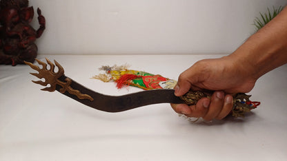 Antique Rare Buddhist Iron Wisdom Fire Ceremonial Vajra Kartika Sword,Sacred Buddhist Kartika Blade,Tantric Buddhist KnifeBuddhist Artifact
