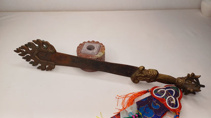 Antique Rare Authentic Buddhist Iron Wisdom Fire Ceremonial Manjushri Sword,Sacred Buddhist Blade,Tantric Buddhist Knife,Buddhist Artifact