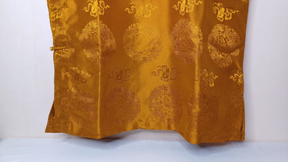 Traditional Tibetan Sleeveless Brocade Silk Buddhist Yogi Prayer Shirt,Tibetan Meditation Shirt,Ethnic Tibetan Buddhist Tantrik Prayer Cloth