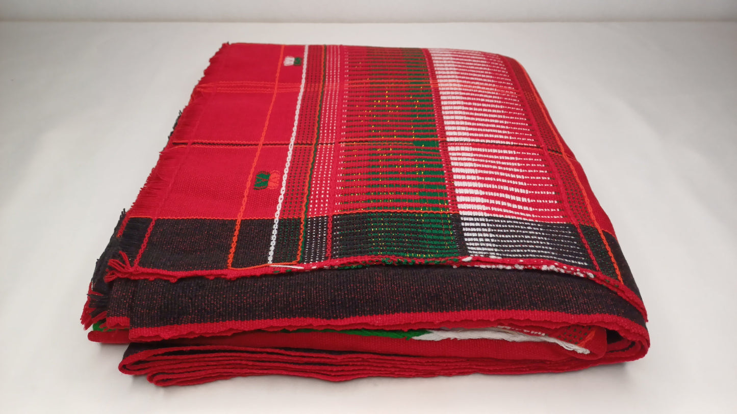Handwoven Black And Red Naga Tribe Traditional Blanket,Ethnic Sofa Throw,Native Indian Cloth,Naga Tribes Shawl,Tribal Wall Decor