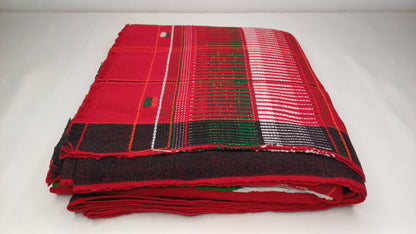 Handwoven Black And Red Naga Tribe Traditional Blanket,Ethnic Sofa Throw,Native Indian Cloth,Naga Tribes Shawl,Tribal Wall Decor