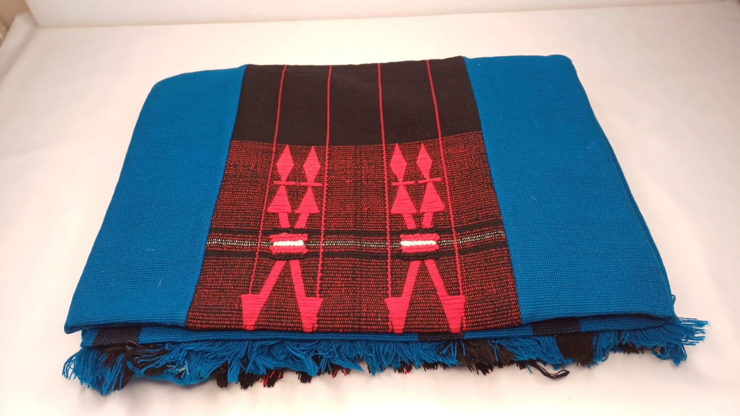 Handwoven Naga Tribes Traditional Blanket,Native Indians Shawl,Ethnic Embroidery Tribal Throw Blanket/Wrap,Tribal Home Decor,Earthy Clothing