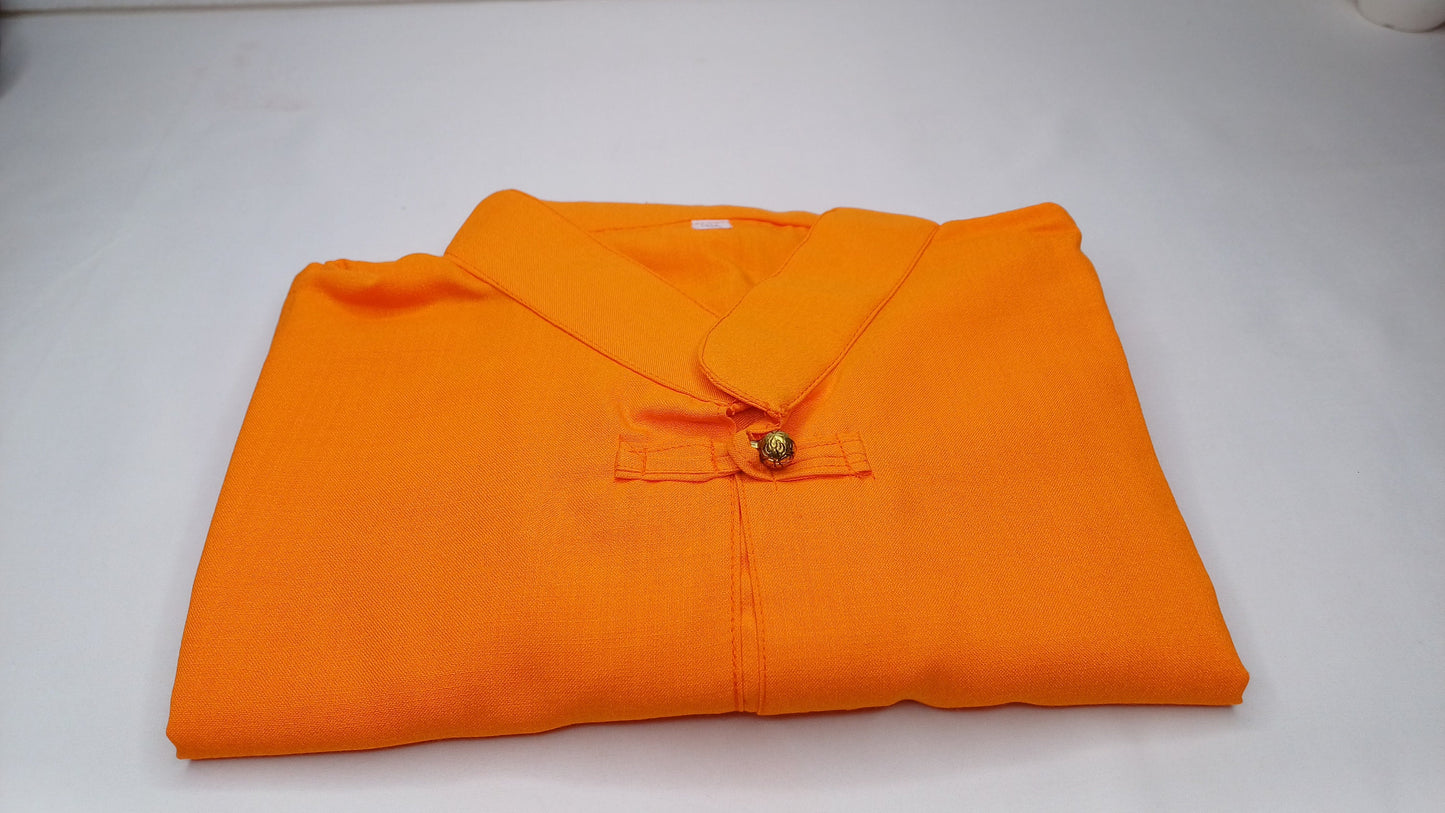 Custom -Made Raw Cotton Traditional Tibetan Buddhist Yogi Prayer Shirt,Tibetan Meditation Shirt,Ethnic Shirt,Tibetan Long Sleeves Yoga Shirt
