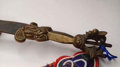 Antique Rare Authentic Buddhist Iron Wisdom Fire Ceremonial Manjushri Sword,Sacred Buddhist Blade,Tantric Buddhist Knife,Buddhist Artifact