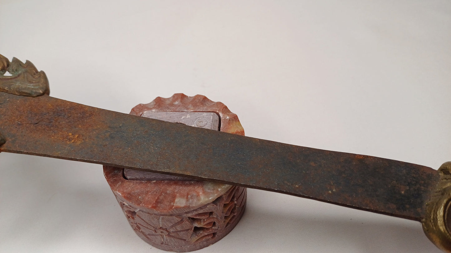 Antique Rare Authentic Buddhist Iron Wisdom Fire Ceremonial Manjushri Sword,Sacred Buddhist Blade,Tantric Buddhist Knife,Buddhist Artifact