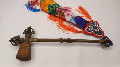 Antique Rare Authentic Gandhara Art Handmade Tibetan Buddhist Ritual Implement-Vajra Hammer,Sacred Buddhist Tantric Hammer,Buddhist Artifact