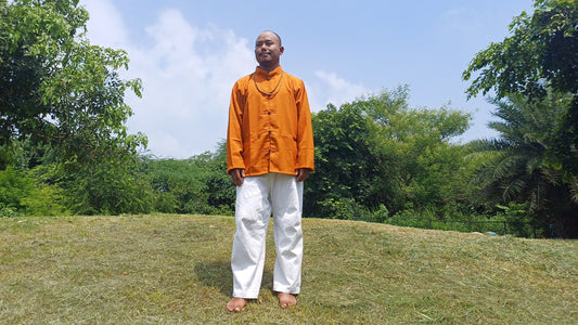 Unisex Raw Cotton Tibetan Buddhist Meditation Shirt,Tantrik Meditation Shirt,Tibetan Ethnic Shirt Chuba,Traditional Long Sleeve Yoga Shirt