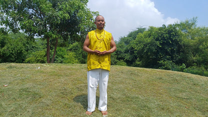 Sleeveless Traditional Tibetan Brocade Silk Buddhist Prayer Yogi Shirt,Ethnic Tibetan Meditation Shirt,Tibetan Buddhist Tantrik Prayer Shirt