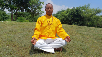 Traditional Tibetan Brocade Silk Buddhist Yogi Shirt,Tibetan Meditation Shirt, Ethnic Tibetan  Long Sleeves Cloth,Buddhist Prayer Shirt