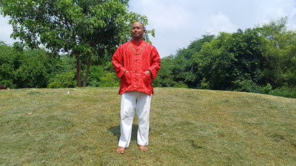 Traditional Tibetan Brocade Silk Buddhist Yogi Shirt,Tibetan Meditation Shirt, Ethnic Tibetan  Long Sleeves Cloth,Buddhist Prayer Shirt