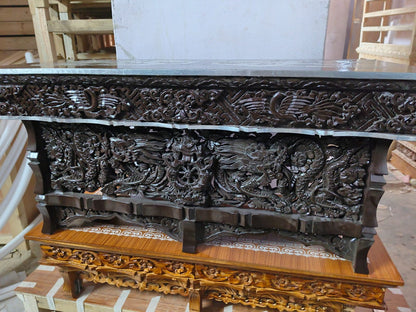 Dragon Handcarved Foldable Wooden Tibetan Buddhist Altar Tabl,Tibetan Alter Table,Buddhist Meditation Table,