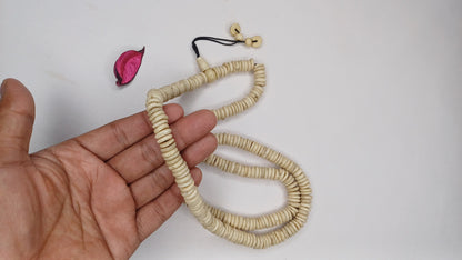 108 10mm Antique Gandhara Hand-carved Original Yak Bone Tibetan Buddhist Prayer Beads,Vintage Tantrik Disk Shaped Yak Kapala Bone Rosary