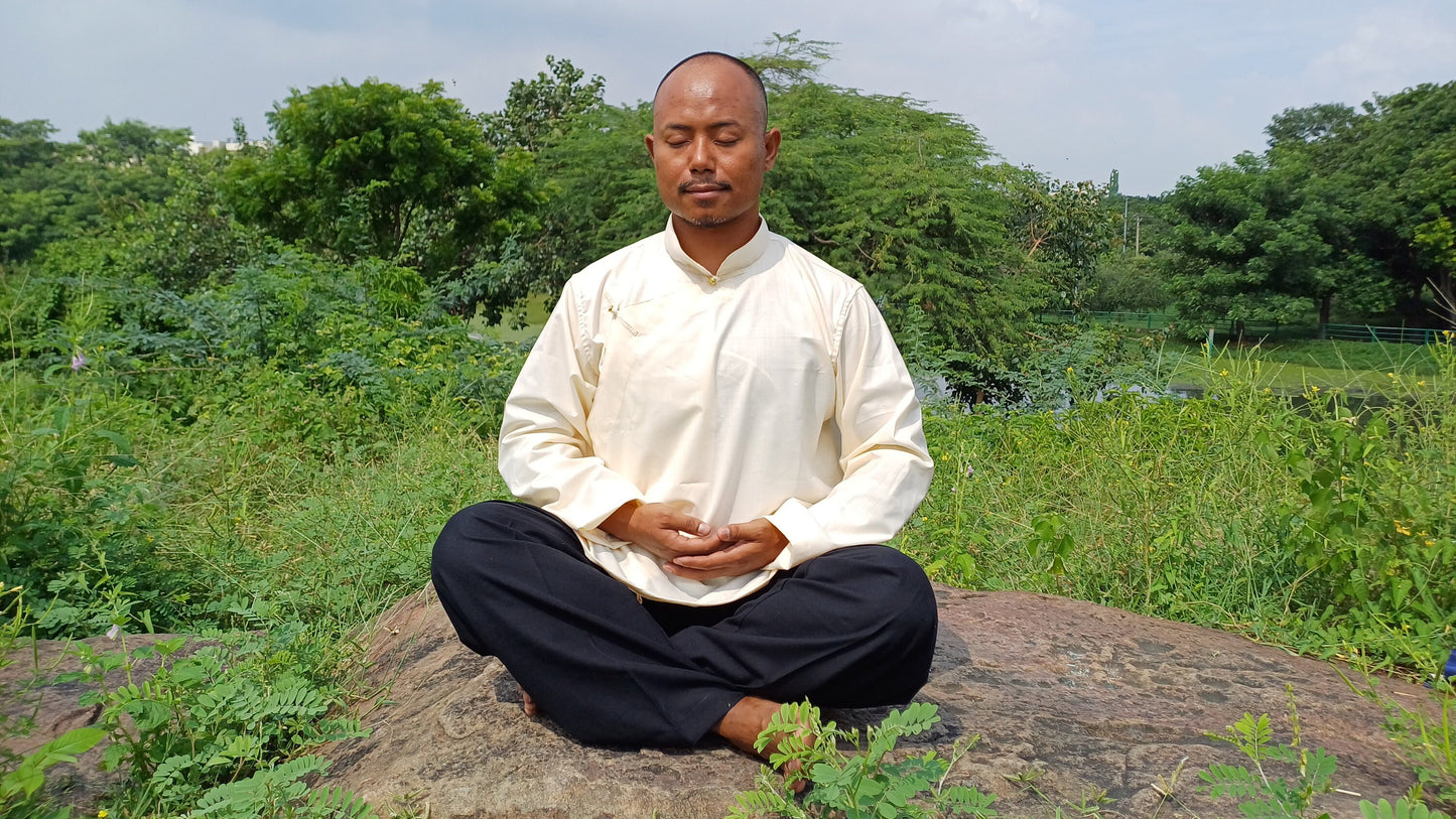 Tibetan Traditional Meditation Suit, Buddhist Yoga Clothes,Buddhist Meditation Robe,Meditation Pant and Shirt for Men,Tibetan Clothing