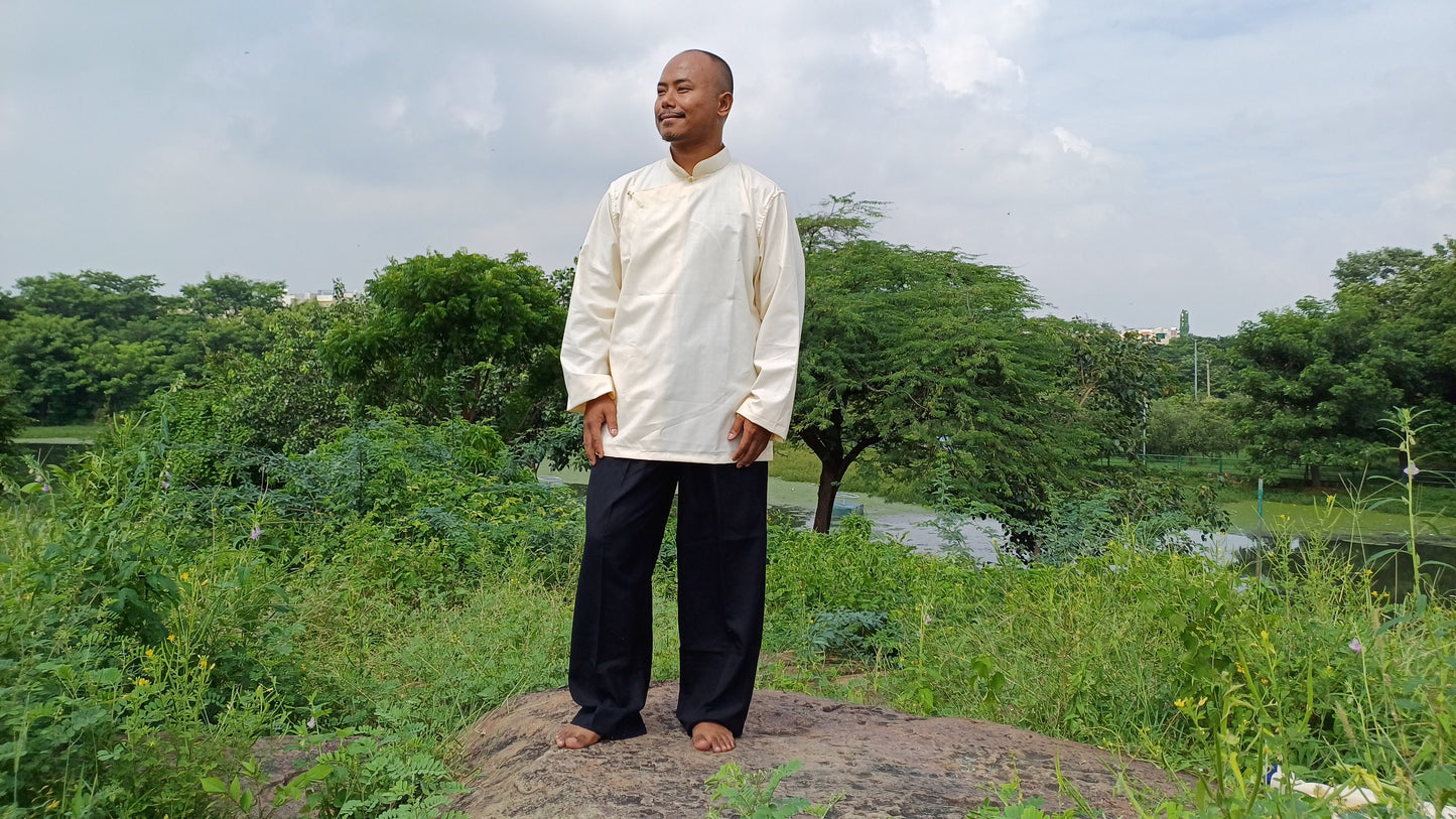 Tibetan Traditional Meditation Suit, Buddhist Yoga Clothes,Buddhist Meditation Robe,Meditation Pant and Shirt for Men,Tibetan Clothing