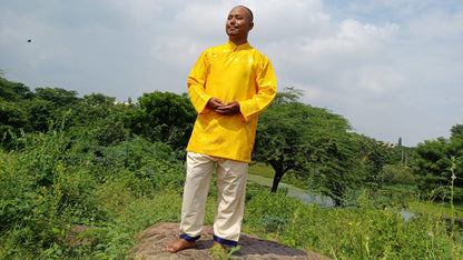 Traditional Tibetan Brocade Silk Buddhist Yogi Shirt,Tibetan Meditation Shirt, Ethnic Tibetan  Long Sleeves Cloth,Buddhist Prayer Shirt
