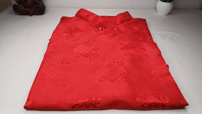 Traditional Tibetan Brocade Silk Buddhist Yogi Shirt,Tibetan Meditation Shirt, Ethnic Tibetan  Long Sleeves Cloth,Buddhist Prayer Shirt