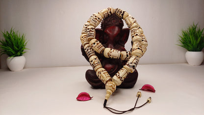 Vintage 28 Extra-Large Beads Handcarved Tibetan Buddhist Yak Skull Bone Mala,Tantrik Prayer Skull Mala,Ethnic Bone necklace/Jewellery