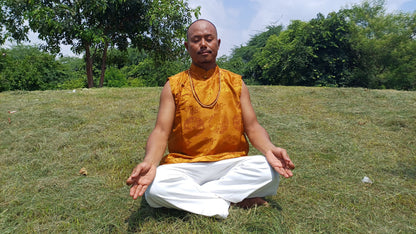Traditional Tibetan Sleeveless Brocade Silk Buddhist Yogi Prayer Shirt,Tibetan Meditation Shirt,Ethnic Tibetan Buddhist Tantrik Prayer Cloth
