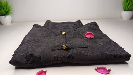 Traditional Tibetan Brocade Silk Buddhist Yogi Shirt,Tibetan Meditation Shirt, Ethnic Tibetan  Long Sleeves Cloth,Buddhist Prayer Shirt
