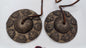 Vintage Rare Authentic Large 8 Auspicious Signs Carved Tibetan Tingsha Bells,Handmade Tibetan Buddhist Ritual Cymbal,Yoga Sound Healing Tool
