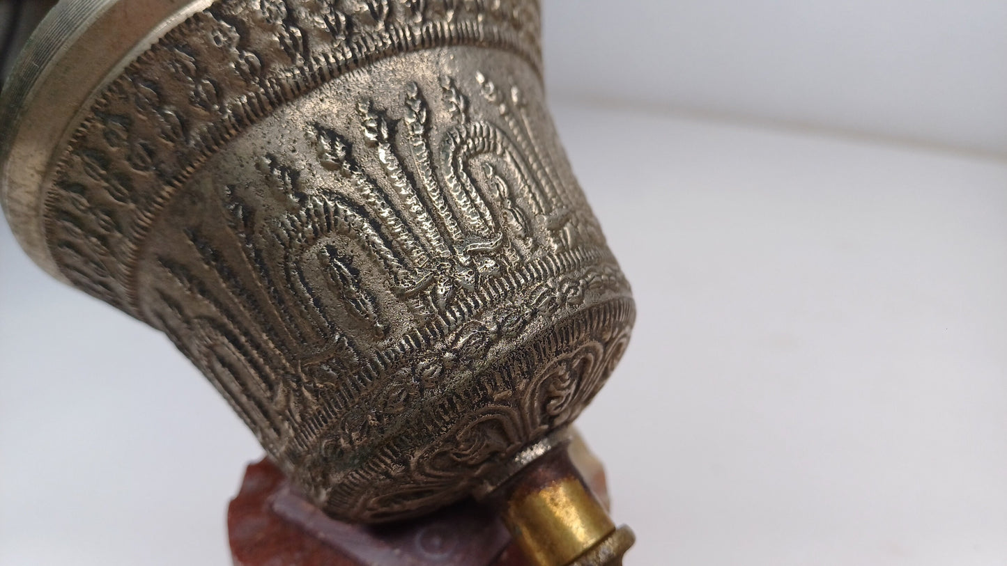 Pure Tibetan Handmade 7 Metal Bajra With Bell, Buddhist Bell For Ceremonies Rituals Spiritual Cleansing Practice,