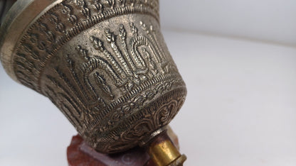Pure Tibetan Handmade 7 Metal Bajra With Bell, Buddhist Bell For Ceremonies Rituals Spiritual Cleansing Practice,
