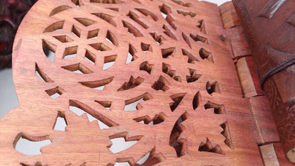Premium Handcarved  Foldable Wooden Holy Scriptures Book Stand,Cover Case Wooden Holy Book Holder,Wooden Religious Item