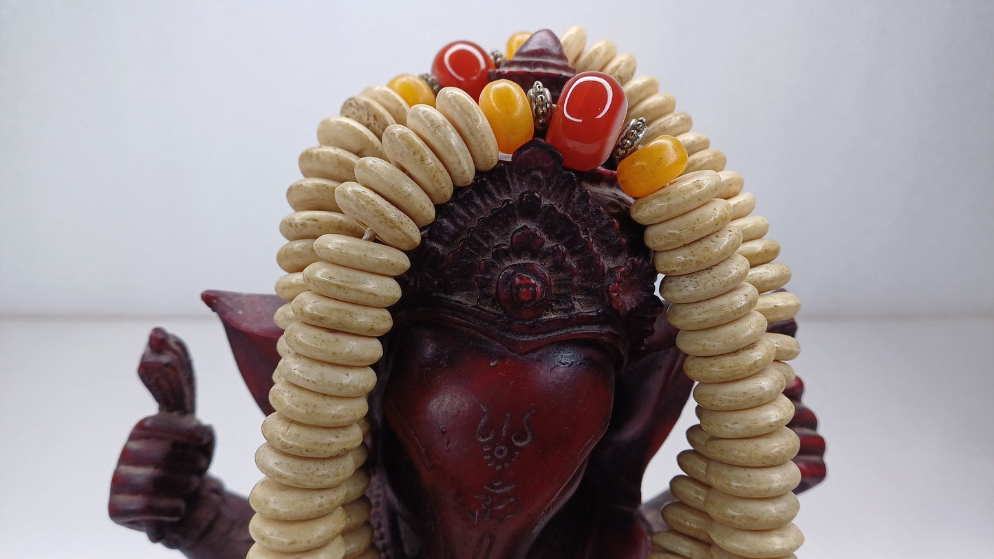108 12mm Antique Gandhara Hand-carved Original Yak Bone Tibetan Buddhist Prayer Beads,Vintage Tantrik  Disk-Shaped Yak Kapala Bone Rosary