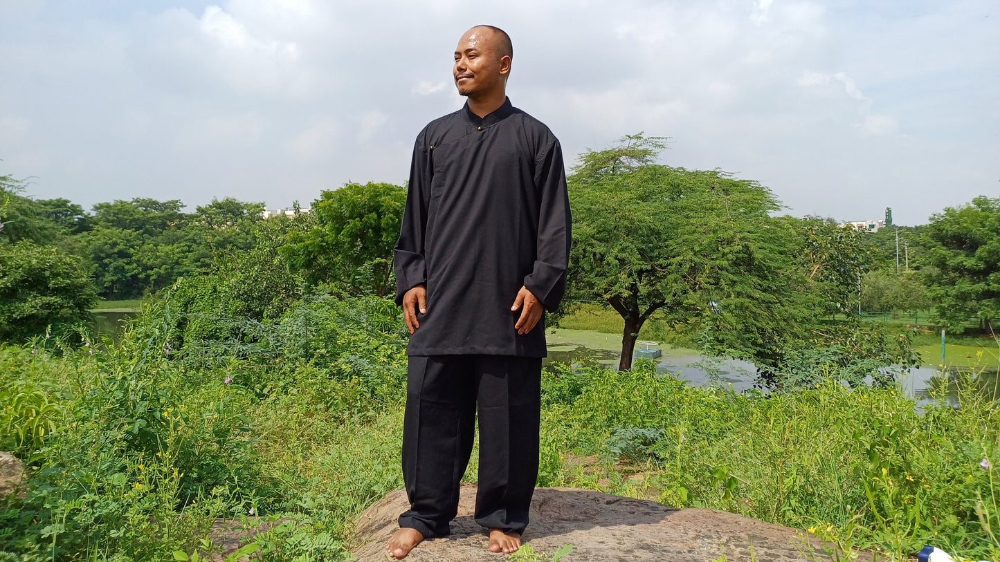 Tibetan Traditional Meditation Suit,Buddhist Yoga Clothes,Ethnic Tibetan Meditation Robe,Meditation Pant and Shirt for Men,Tibetan Clothing