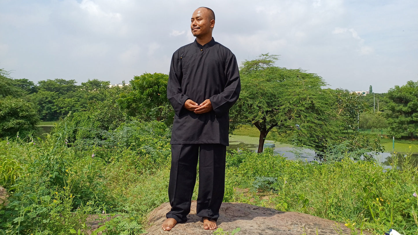 Tibetan Traditional Meditation Suit,Buddhist Yoga Clothes,Ethnic Tibetan Meditation Robe,Meditation Pant and Shirt for Men,Tibetan Clothing