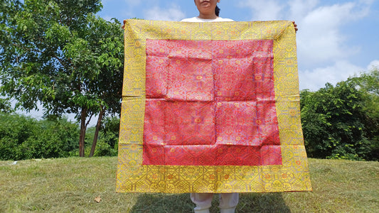 Handmade Multi-Color Tibetan Buddhist Ashtamangala Vajra Dorje Silk Brocade Altar/Shrine Table Cloth,Double Dorje Zen Buddhist Home Decore