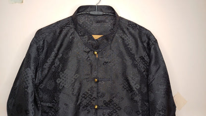 Traditional Tibetan Brocade Silk Buddhist Yogi Shirt,Tibetan Meditation Shirt, Ethnic Tibetan  Long Sleeves Cloth,Buddhist Prayer Shirt