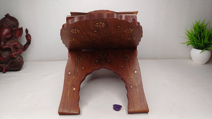 Premium Handcarved  Foldable Wooden Holy Scriptures Book Stand,Cover Case Wooden Holy Book Holder,Wooden Religious Item