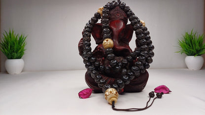 108 Handcarved Skull Bone  Beads,Bone Meditation Mala, Antique bone necklace,Ethnic Bone Jewellery,Tibetan Buddhist Prayer Skull Bone Mala,