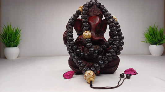 108 Handcarved Skull Bone  Beads,Bone Meditation Mala, Antique bone necklace,Ethnic Bone Jewellery,Tibetan Buddhist Prayer Skull Bone Mala,