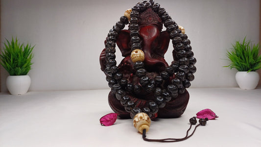 Vintage 108 Large Black Handcrafted Buddhist Tibetan Yak Bone Prayer Mala,Himalayan Yoga Meditation BoneBeads,Ethnic Bone Necklace/Jewellery
