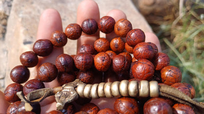 108 10mm Vintage Rare Darked Phoenix One Eye Bodhi Seeds Mala,Tibetan Buddhist Bodhi Beads,Natural Prayer Mala,Nepali Bodhi Seed Japa Mala