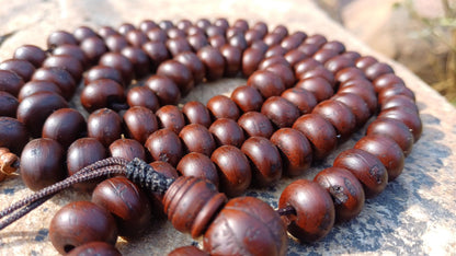 108 Antique Darked Phoenix One Eye Bodhi Seeds Mala,Buddhist beads,Tibetan Bodhi Beads,12mm Antique Prayer Mala,Nepali Bodhi Seed,Japa Mala