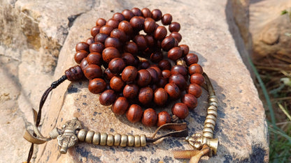 108 10mm Vintage Darked Phoenix One Eye Bodhi Seeds Mala,Buddhist Tibetan Bodhi Beads,Natural Seed Prayer Mala,Nepali Bodhi Seed Japa Mala