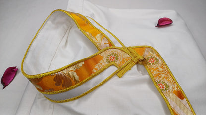 Traditional Tibetan Brocade Silk Buddhist Yogi Shirt,Tibetan Meditation Shirt,Ethnic Tibetan  Long Sleeves Cloth,Buddhist Prayer Shirt