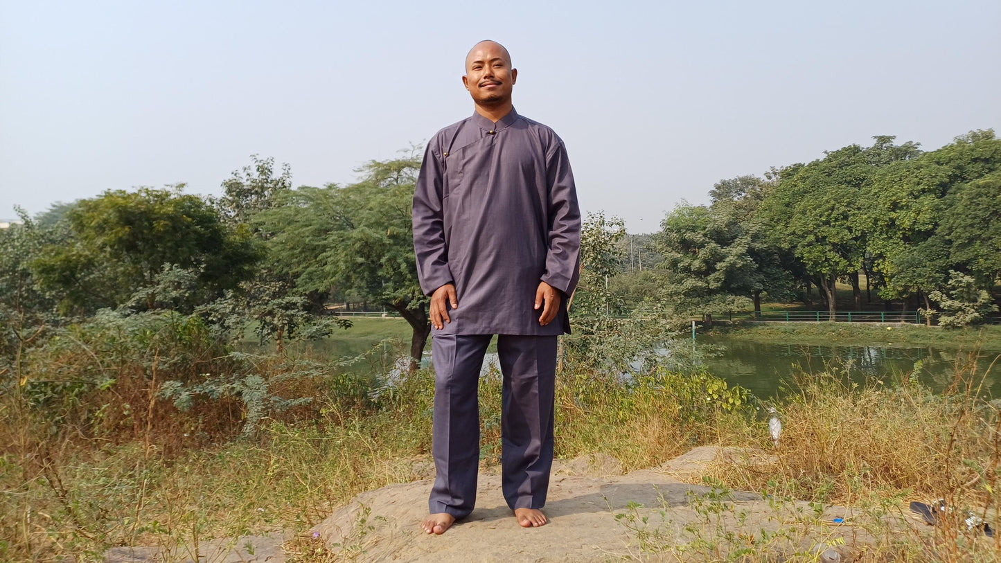 Tibetan Traditional Meditation Suit,Buddhist Meditation Robe,Meditation Pant and Shirt for Men,Tibetan Clothing for Men,Tibetan Prayer Robe