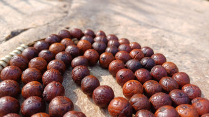 108 10mm Vintage Rare Darked Phoenix One Eye Bodhi Seeds Mala,Tibetan Buddhist Bodhi Beads,Natural Prayer Mala,Nepali Bodhi Seed Japa Mala