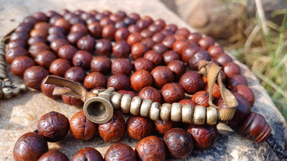 108 10mm Vintage Rare Darked Phoenix One Eye Bodhi Seeds Mala,Tibetan Buddhist Bodhi Beads,Natural Prayer Mala,Nepali Bodhi Seed Japa Mala
