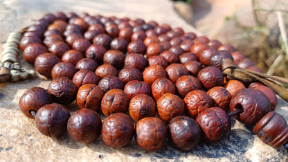 108 10mm Vintage Rare Darked Phoenix One Eye Bodhi Seeds Mala,Tibetan Buddhist Bodhi Beads,Natural Prayer Mala,Nepali Bodhi Seed Japa Mala