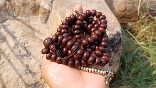 108 Antique Darked Phoenix One Eye Bodhi Seeds Mala,Buddhist beads,Tibetan Bodhi Beads,12mm Antique Prayer Mala,Nepali Bodhi Seed,Japa Mala