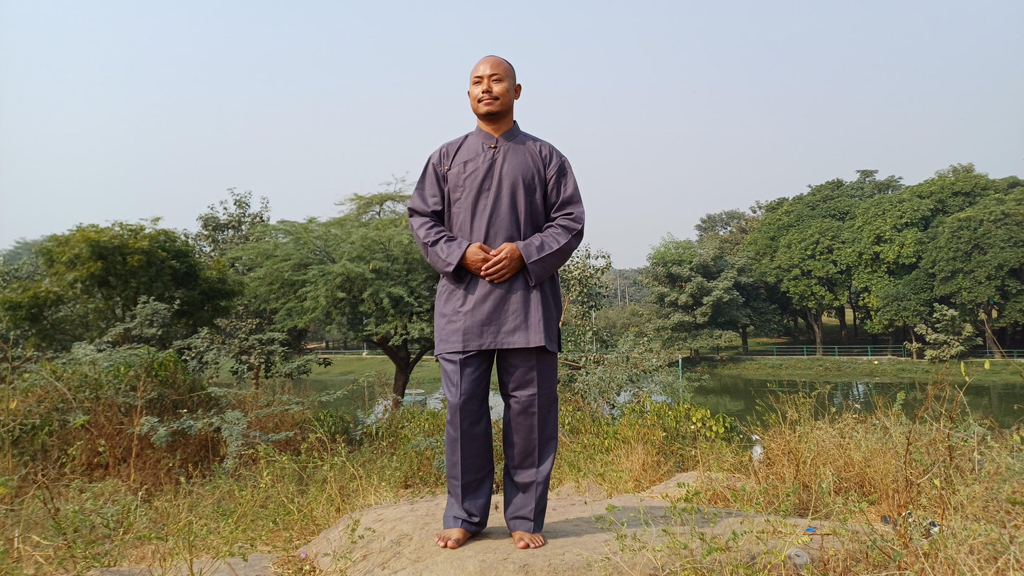 Tibetan Traditional Meditation Suit,Buddhist Meditation Robe,Meditation Pant and Shirt for Men,Tibetan Clothing for Men,Tibetan Prayer Robe