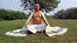 SRI HARI Handwoven White Pure Himalayan Yak Wool Prayer Shawl,Ethnic Yak Wool Meditation Scarf,Tibetan Yak Wool Stole,Himalayan Yak Wrap/Zen